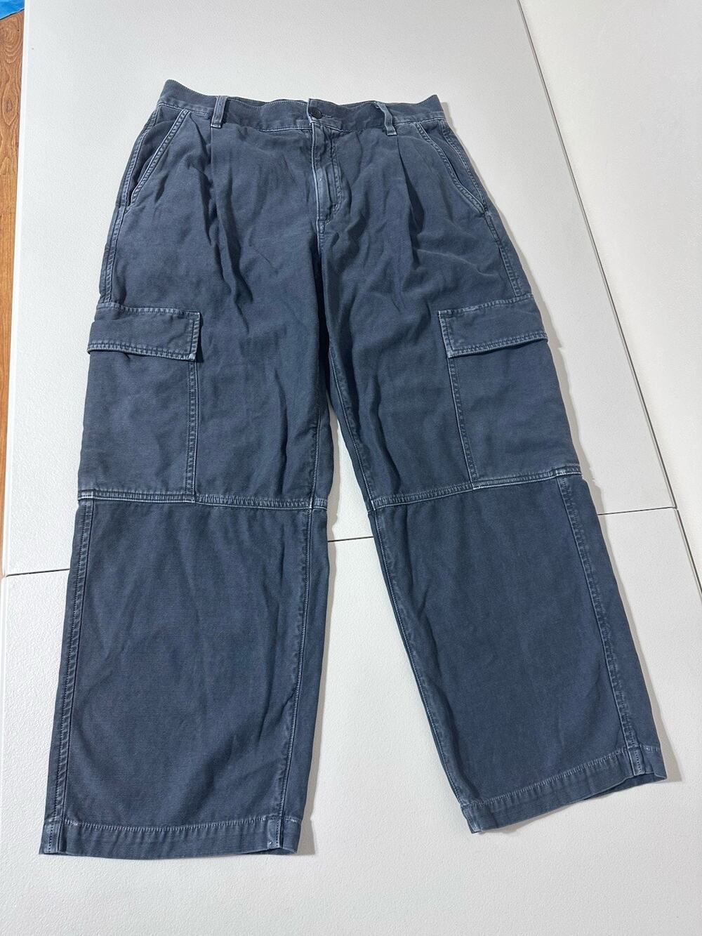 AGOLDE Jericho Pant Women’s Cargo Pockets Black Wide Leg Cropped SZ 27x26